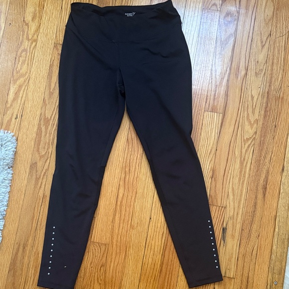 Old Navy Black Leggings with Silver Dot Details - Picture 1 of 5
